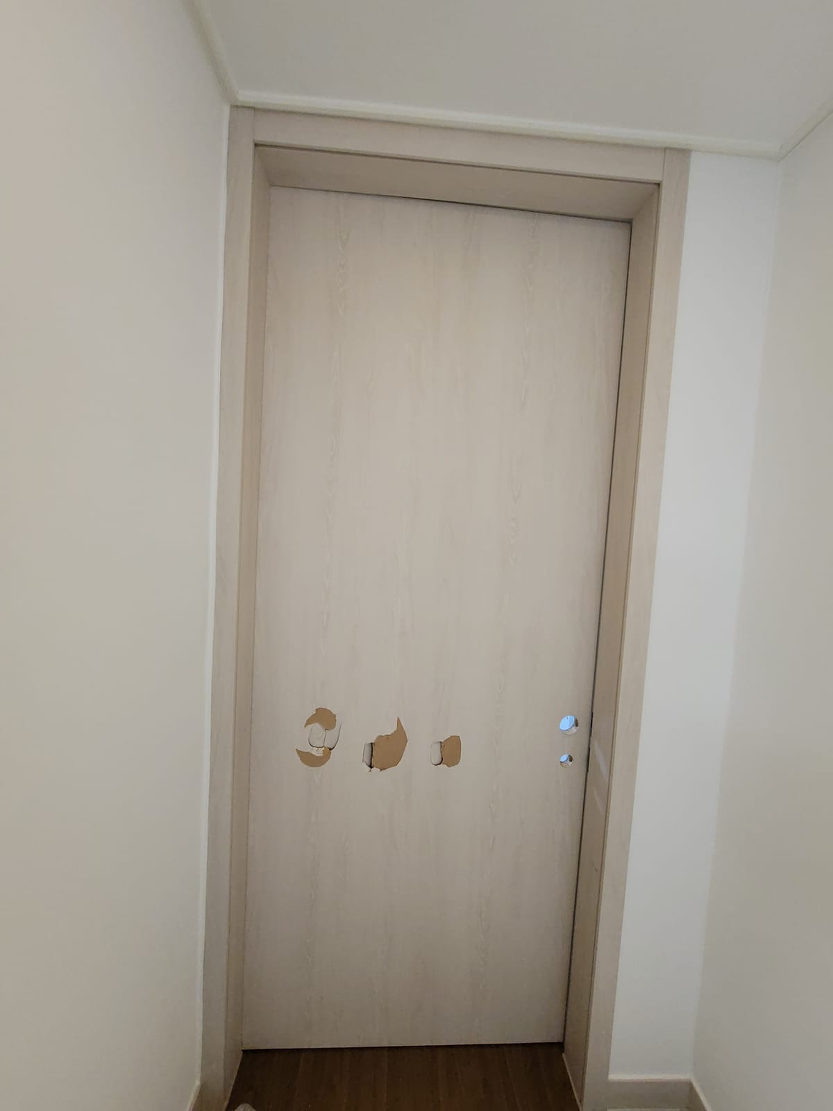 세종 문짝수리(나무문,ABS도어) 시공 전 1