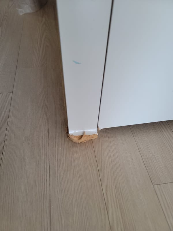 충남 서산 몰딩수리 · 붙박이장 몰딩 시공 전